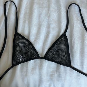 Black Mesh Rave Bra Top 🖤 size small